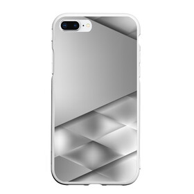 Чехол для iPhone 7Plus/8 Plus матовый с принтом Grey rhombuses в Новосибирске, Силикон | Область печати: задняя сторона чехла, без боковых панелей | grey | абстракция | геометрия | ромб | текстура