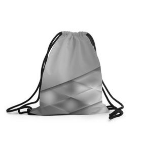 Рюкзак-мешок 3D с принтом Grey rhombuses в Новосибирске, 100% полиэстер | плотность ткани — 200 г/м2, размер — 35 х 45 см; лямки — толстые шнурки, застежка на шнуровке, без карманов и подкладки | grey | абстракция | геометрия | ромб | текстура