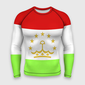 Мужской рашгард 3D с принтом Флаг Таджикистана в Новосибирске,  |  | парчами точикистон | таджикистан | точикистон | флаг | флаг таджикистана