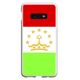 Чехол для Samsung S10E с принтом Флаг Таджикистана в Новосибирске, Силикон | Область печати: задняя сторона чехла, без боковых панелей | парчами точикистон | таджикистан | точикистон | флаг | флаг таджикистана