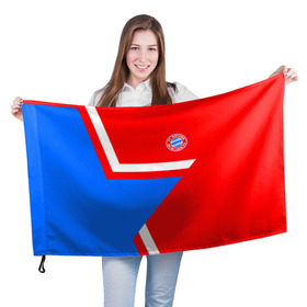 Флаг 3D с принтом ФК Бавария 2018 Звезда в Новосибирске, 100% полиэстер | плотность ткани — 95 г/м2, размер — 67 х 109 см. Принт наносится с одной стороны | Тематика изображения на принте: bayern | fly fc | бавария | спорт | футбольный клуб