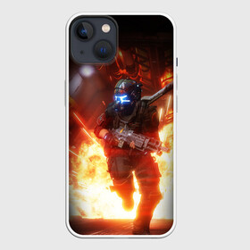 Чехол для iPhone 13 с принтом Titanfall в Новосибирске,  |  | мех | мехи | пилот | пилоты | спектр | спектры | титан