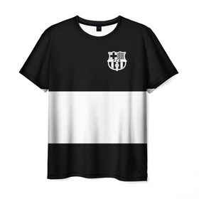 Мужская футболка 3D с принтом FC Barcelona Black Collection в Новосибирске, 100% полиэфир | прямой крой, круглый вырез горловины, длина до линии бедер | Тематика изображения на принте: black collection | fc | fc barcelona | fcb | fly emirates | ronaldo | барселона | зож | клуб | линии | месси | модные | мяч | реал мадрид | спорт | спортивные | тренды | футбол | футбольный клуб | эмблема