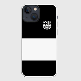 Чехол для iPhone 13 mini с принтом FC Barcelona Black Collection в Новосибирске,  |  | black collection | fc | fc barcelona | fcb | fly emirates | ronaldo | барселона | зож | клуб | линии | месси | модные | мяч | реал мадрид | спорт | спортивные | тренды | футбол | футбольный клуб | эмблема