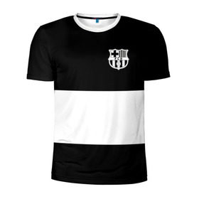 Мужская футболка 3D спортивная с принтом FC Barcelona Black Collection в Новосибирске, 100% полиэстер с улучшенными характеристиками | приталенный силуэт, круглая горловина, широкие плечи, сужается к линии бедра | Тематика изображения на принте: black collection | fc | fc barcelona | fcb | fly emirates | ronaldo | барселона | зож | клуб | линии | месси | модные | мяч | реал мадрид | спорт | спортивные | тренды | футбол | футбольный клуб | эмблема