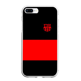 Чехол для iPhone 7Plus/8 Plus матовый с принтом FC Barcelona Black Collection в Новосибирске, Силикон | Область печати: задняя сторона чехла, без боковых панелей | black collection | fc | fc barcelona | fcb | fly emirates | ronaldo | барселона | зож | клуб | линии | месси | модные | мяч | реал мадрид | спорт | спортивные | тренды | футбол | футбольный клуб | эмблема