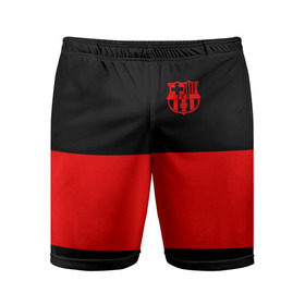 Мужские шорты спортивные с принтом FC Barcelona Black Collection в Новосибирске,  |  | black collection | fc | fc barcelona | fcb | fly emirates | ronaldo | барселона | зож | клуб | линии | месси | модные | мяч | реал мадрид | спорт | спортивные | тренды | футбол | футбольный клуб | эмблема