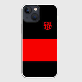 Чехол для iPhone 13 mini с принтом FC Barcelona Black Collection в Новосибирске,  |  | black collection | fc | fc barcelona | fcb | fly emirates | ronaldo | барселона | зож | клуб | линии | месси | модные | мяч | реал мадрид | спорт | спортивные | тренды | футбол | футбольный клуб | эмблема