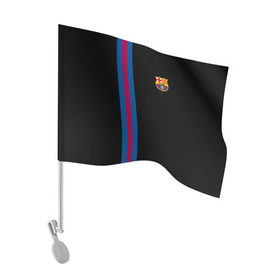 Флаг для автомобиля с принтом FC Barcelona Line Collection в Новосибирске, 100% полиэстер | Размер: 30*21 см | fc | барселона | эмблема