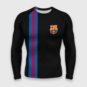 Мужской рашгард 3D с принтом FC Barcelona Line Collection в Новосибирске,  |  | Тематика изображения на принте: fc | барселона | эмблема