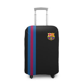 Чехол для чемодана 3D с принтом FC Barcelona Line Collection в Новосибирске, 86% полиэфир, 14% спандекс | двустороннее нанесение принта, прорези для ручек и колес | fc | барселона | эмблема