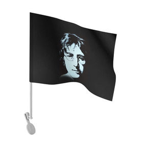 Флаг для автомобиля с принтом Джон Леннон 7 в Новосибирске, 100% полиэстер | Размер: 30*21 см | john lennon | the beatles | битлс | джон леннон