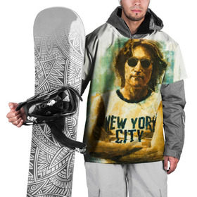 Накидка на куртку 3D с принтом Джон Леннон 10 в Новосибирске, 100% полиэстер |  | john lennon | the beatles | битлс | джон леннон