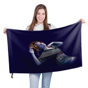 Флаг 3D с принтом Scarlett Johansson в Новосибирске, 100% полиэстер | плотность ткани — 95 г/м2, размер — 67 х 109 см. Принт наносится с одной стороны | Тематика изображения на принте: scarlett johansson | скарлет йохансон | скарлетт йоханссон