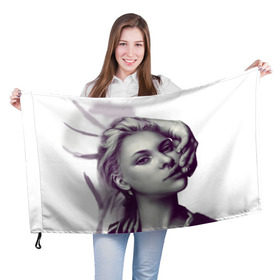 Флаг 3D с принтом Scarlett Johansson в Новосибирске, 100% полиэстер | плотность ткани — 95 г/м2, размер — 67 х 109 см. Принт наносится с одной стороны | scarlett johansson | скарлет йохансон | скарлетт йоханссон