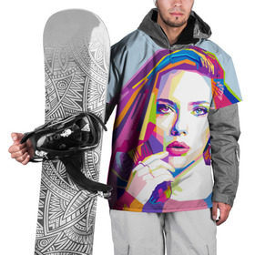 Накидка на куртку 3D с принтом Scarlett Johansson в Новосибирске, 100% полиэстер |  | scarlett johansson | скарлет йохансон | скарлетт йоханссон