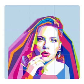 Магнитный плакат 3Х3 с принтом Scarlett Johansson в Новосибирске, Полимерный материал с магнитным слоем | 9 деталей размером 9*9 см | scarlett johansson | скарлет йохансон | скарлетт йоханссон
