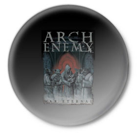 Значок с принтом Arch Enemy в Новосибирске,  металл | круглая форма, металлическая застежка в виде булавки | alissa white gluz | arch enemy | алисса уайт глаз | арч энеми