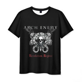 Мужская футболка 3D с принтом Arch Enemy в Новосибирске, 100% полиэфир | прямой крой, круглый вырез горловины, длина до линии бедер | alissa white gluz | arch enemy | алисса уайт глаз | арч энеми
