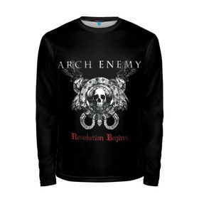 Мужской лонгслив 3D с принтом Arch Enemy в Новосибирске, 100% полиэстер | длинные рукава, круглый вырез горловины, полуприлегающий силуэт | Тематика изображения на принте: alissa white gluz | arch enemy | алисса уайт глаз | арч энеми