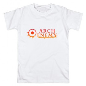 Мужская футболка хлопок с принтом Arch Enemy в Новосибирске, 100% хлопок | прямой крой, круглый вырез горловины, длина до линии бедер, слегка спущенное плечо. | 