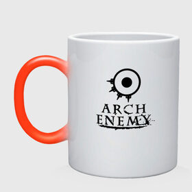 Кружка хамелеон с принтом Arch Enemy в Новосибирске, керамика | меняет цвет при нагревании, емкость 330 мл | alissa white gluz | arch enemy | алисса уайт глаз | арч энеми