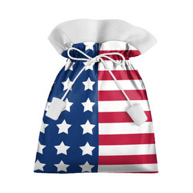 Подарочный 3D мешок с принтом USA Flag в Новосибирске, 100% полиэстер | Размер: 29*39 см | Тематика изображения на принте: star | usa | америка | белый | звезды | красный | линии | полосы | популярные | синий | сша | триколор | туристические | флаг | цвет | штаты