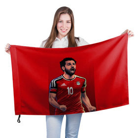 Флаг 3D с принтом Мохамед Салах в Новосибирске, 100% полиэстер | плотность ткани — 95 г/м2, размер — 67 х 109 см. Принт наносится с одной стороны | mohamed salah ghaly | ливерпуль | мохаммед салах хамед гали | сборная египта | спорт | футбол