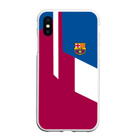 Чехол для iPhone XS Max матовый с принтом FC Barcelona 2018 в Новосибирске, Силикон | Область печати: задняя сторона чехла, без боковых панелей | fc | барселона | эмблема