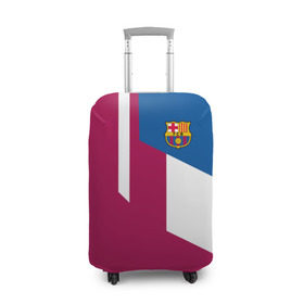 Чехол для чемодана 3D с принтом FC Barcelona 2018 в Новосибирске, 86% полиэфир, 14% спандекс | двустороннее нанесение принта, прорези для ручек и колес | fc | барселона | эмблема
