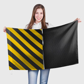 Флаг 3D с принтом Underground в Новосибирске, 100% полиэстер | плотность ткани — 95 г/м2, размер — 67 х 109 см. Принт наносится с одной стороны | отверстие | полосы | текстура