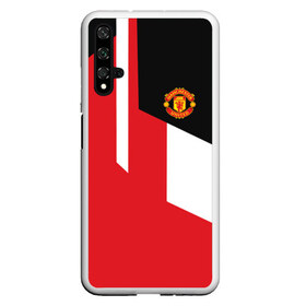 Чехол для Honor 20 с принтом Manchester United 2018 New в Новосибирске, Силикон | Область печати: задняя сторона чехла, без боковых панелей | emirates | fc | manchester united | абстракция | геометрия | зож | клуб | линии | манчестер юнайтед | модные | мяч | россии | спорт | спортивные | стиль | тренды | футбол | футбольный клуб | экстрим | эмблема