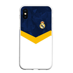 Чехол для iPhone XS Max матовый с принтом Real Madrid 2018 New в Новосибирске, Силикон | Область печати: задняя сторона чехла, без боковых панелей | emirates | fc | real madrid | клуб | мяч | реал мадрид