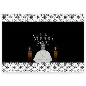 Поздравительная открытка с принтом Молодой Папа | The Young Pope в Новосибирске, 100% бумага | плотность бумаги 280 г/м2, матовая, на обратной стороне линовка и место для марки
 | Тематика изображения на принте: the young pope | молодой папа