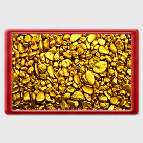 Магнит 45*70 с принтом Золотые камешки в Новосибирске, Пластик | Размер: 78*52 мм; Размер печати: 70*45 | Тематика изображения на принте: abstraction | gold | rich | texture | богатство | золотая абстракция | золото | кубики | текстура