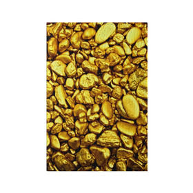 Обложка для паспорта матовая кожа с принтом Золотые камешки в Новосибирске, натуральная матовая кожа | размер 19,3 х 13,7 см; прозрачные пластиковые крепления | abstraction | gold | rich | texture | богатство | золотая абстракция | золото | кубики | текстура
