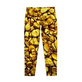 Детские леггинсы 3D с принтом Золотые камешки в Новосибирске, полиэстер 85%, спандекс 15% | эластичный пояс, зауженный крой | Тематика изображения на принте: abstraction | gold | rich | texture | богатство | золотая абстракция | золото | кубики | текстура