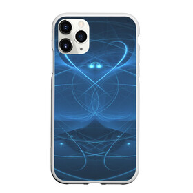 Чехол для iPhone 11 Pro матовый с принтом Blue fractal в Новосибирске, Силикон |  | art | background | beautiful | color | festive | fractal | lines | photo | picture | smooth | strange | style
