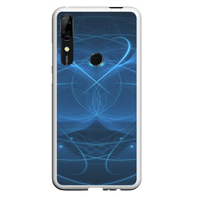 Чехол для Honor P Smart Z с принтом Blue fractal в Новосибирске, Силикон | Область печати: задняя сторона чехла, без боковых панелей | art | background | beautiful | color | festive | fractal | lines | photo | picture | smooth | strange | style