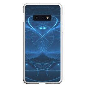 Чехол для Samsung S10E с принтом Blue fractal в Новосибирске, Силикон | Область печати: задняя сторона чехла, без боковых панелей | art | background | beautiful | color | festive | fractal | lines | photo | picture | smooth | strange | style