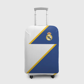 Чехол для чемодана 3D с принтом Real Madrid 2018 Storm в Новосибирске, 86% полиэфир, 14% спандекс | двустороннее нанесение принта, прорези для ручек и колес | emirates | fc | real madrid | абстракция | геометрия | линии | реал мадрид | спорт | спортивные | футбол | футбольный клуб | эмблема
