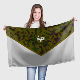 Флаг 3D с принтом Hype Military #4 в Новосибирске, 100% полиэстер | плотность ткани — 95 г/м2, размер — 67 х 109 см. Принт наносится с одной стороны | brand | camo | hype | military | rap | swag | камо | камуфляж | милитари | надписи | тренд | тренды | узоры | хайп | хаки