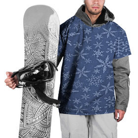 Накидка на куртку 3D с принтом Волшебные снежинки в Новосибирске, 100% полиэстер |  | new year | santa | дед мороз | елка | елочки | новогодний | новый год | рождество | сантаклаус | снег | снежинки