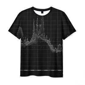 Мужская футболка 3D с принтом diagram в Новосибирске, 100% полиэфир | прямой крой, круглый вырез горловины, длина до линии бедер | technology | график | черный