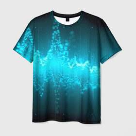Мужская футболка 3D с принтом Большая волна в Новосибирске, 100% полиэфир | прямой крой, круглый вырез горловины, длина до линии бедер | abstract | abstraction | engine | абстракция | геометрия | графики | движение | текстуры | чертежи