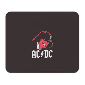 Коврик для мышки прямоугольный с принтом Чёрт AC/DC в Новосибирске, натуральный каучук | размер 230 х 185 мм; запечатка лицевой стороны | Тематика изображения на принте: ac dc | acdc | ангус янг | блюз рок | крис слэйд | рок группа | рок н ролл | стиви янг | хард рок | эксл роуз