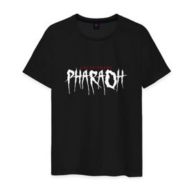 Мужская футболка хлопок с принтом Pharaoh / Coldsiemens в Новосибирске, 100% хлопок | прямой крой, круглый вырез горловины, длина до линии бедер, слегка спущенное плечо. | pharaon | rap | голубин | дайнасти | дайности | дэад | дэд | реп | реппер | рэп | фара | фараон | фараох