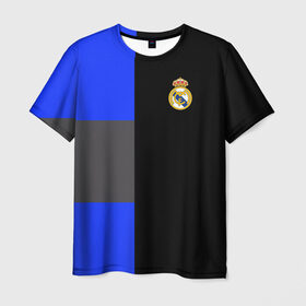Мужская футболка 3D с принтом Real Madrid 2018 Black Version в Новосибирске, 100% полиэфир | прямой крой, круглый вырез горловины, длина до линии бедер | Тематика изображения на принте: emirates | fc | real madrid | клуб | мяч | реал мадрид