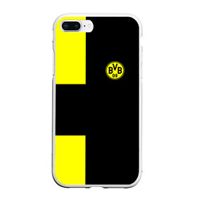 Чехол для iPhone 7Plus/8 Plus матовый с принтом FC Borussia Dortmund Black в Новосибирске, Силикон | Область печати: задняя сторона чехла, без боковых панелей | боруссия | дортмунд