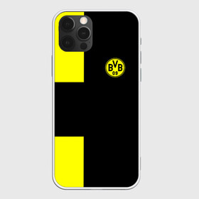 Чехол для iPhone 12 Pro с принтом FC Borussia Dortmund Black в Новосибирске, силикон | область печати: задняя сторона чехла, без боковых панелей | боруссия | дортмунд